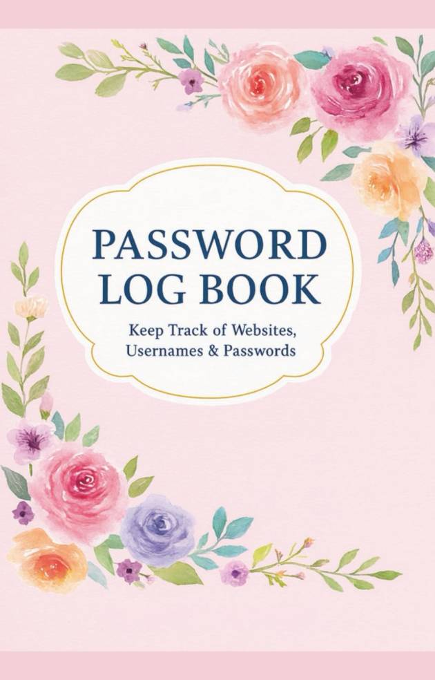 Password Log Book: Internet Address & Username Keeper with Notes | Stylish Floral Organizer for Women