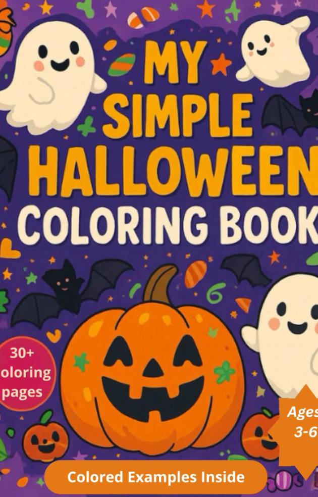 My Simple Halloween Mandala Book: Easy Autism-Friendly Designs for Kids Ages 3–6: 30 Fun Pages with Pumpkins, Ghosts & Cats | Bold Outlines for ... Coloring Book Series for Kids (Ages 3–6))